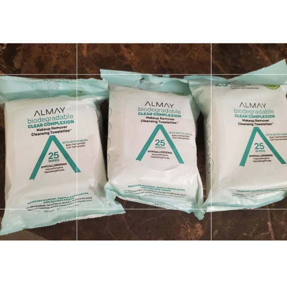 3 pack Almay Makeup Remover Cleansing Towelettes regular to oily acne prone skin - Picture 2 of 2